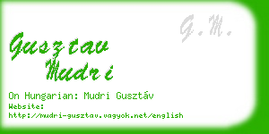 gusztav mudri business card